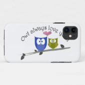 Der Eule Liebe immer Sie, niedliche Eulen-Kunst Case-Mate iPhone Hülle (Rückseite (Horizontal))