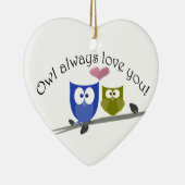 Der Eule Liebe immer Sie! Verzierung Keramik Ornament (Rechts)
