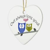 Der Eule Liebe immer Sie! Verzierung Keramik Ornament (Links)