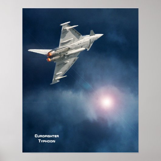 Der Eurofighter-Taifun und ein dunkler, dramatisch Poster (Vorne)