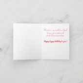 Der europäische Greenfinch, Glückwunsch zum Geburt Karte (Innenseite)