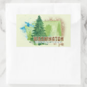 Der Evergreen-Staat Rechteckiger Aufkleber (Tasche)