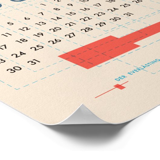 der EVERLÄSTING KÄLENDER von FLOMM Poster (Ecke)