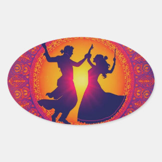 Der ewige Rhythmus Shaktis Ovaler Aufkleber