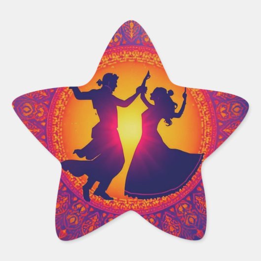 Der ewige Rhythmus Shaktis Stern-Aufkleber (Vorderseite)