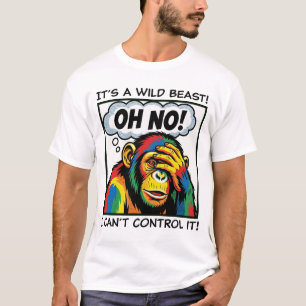 Der existenzielle Schimpanse: Ernstes Primatengesi T-Shirt