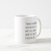 Der Exodus 20:12 Becher Kaffeetasse (VorderseiteRechts)