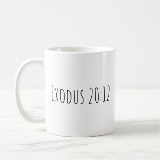 Der Exodus 20:12 Becher Kaffeetasse