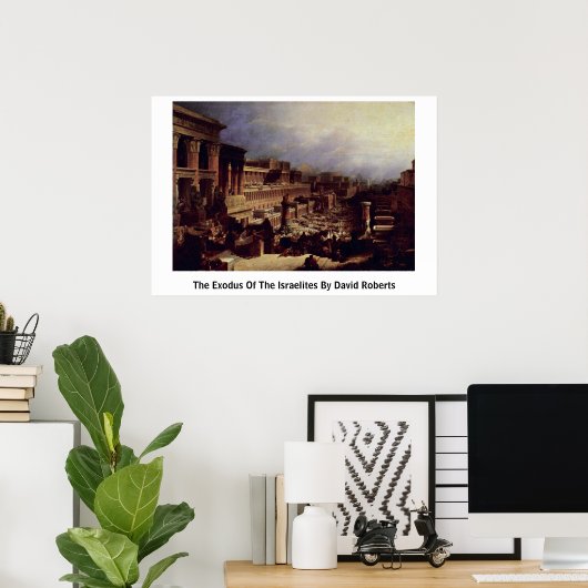 Der Exodus der Israeliten durch David Roberts Poster (Heimbüro)