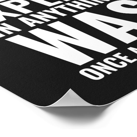 Der Experte für alles | Motivierend Poster (Ecke)