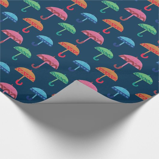 Der extravagante Regenschirm Geschenkpapier (Ecke)