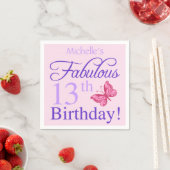 Der fabelhafte 13. Geburtstag für Mädchen Serviette (Beispiel)