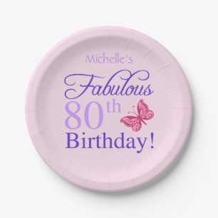 Der fabelhafte 80. Geburtstag für Frauen Pappteller