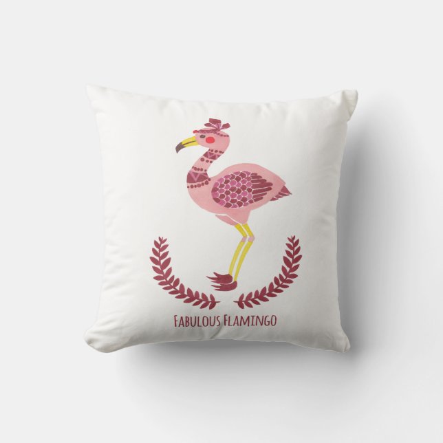 Der fabelhafte Flamingo Kissen (Vorderseite)