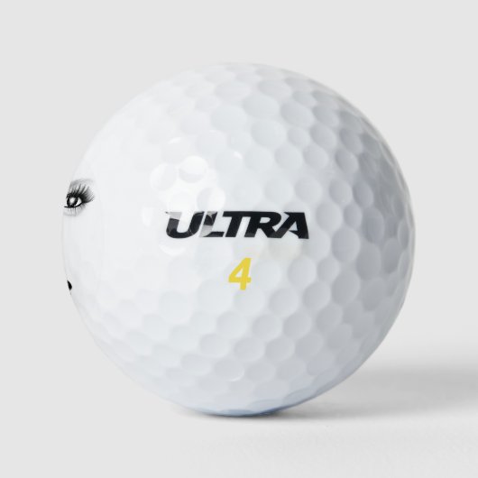 Der Face-Golf-Ball der Frau Golfball (Logo)