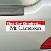Der Fahrer dieses Auto gekletterten Mt. Kamerun Autoaufkleber (Auf Auto)