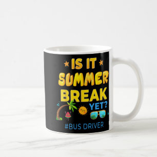 Der Fahrer ist die Sommerpause noch am letzten Sch Kaffeetasse