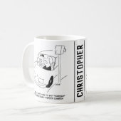 Der Fahrer sagt Käse, wenn er eine Geschwindigkeit Kaffeetasse (Vorderseite Links)