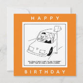 Der Fahrer sagt Käse, wenn er eine Geschwindigkeit Karte (Vorderseite)