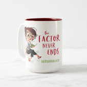 Der Faktor beendet nie die Tasse (Vorderseite Links)