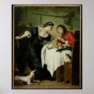 Der Falke, von den Fabeln von Fontaine Poster