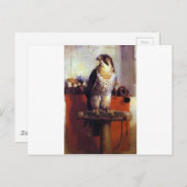 Der Falken von Edwin Henry Landseer Postkarte (Vorne/Hinten)