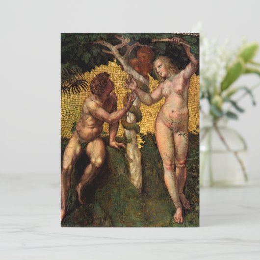Der Fall - Adam und Abend von Raphael Sanzio (Stehend Vorderseite)