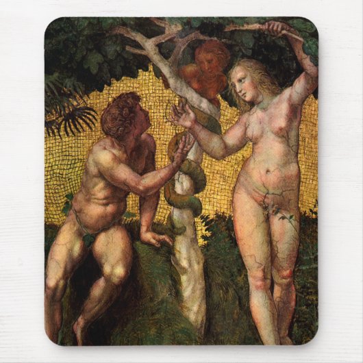 Der Fall - Adam und Abend von Raphael Sanzio Mousepad (Vorne)