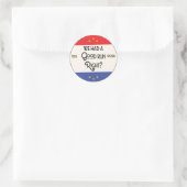 Der Fall der Demokratie Runder Aufkleber (Tasche)