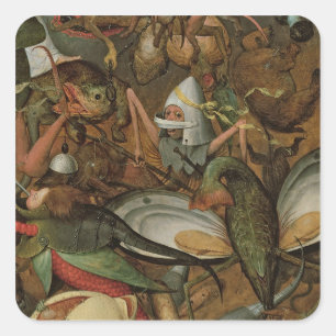 Der Fall der Engel der Rebellen, 1562 Quadratischer Aufkleber