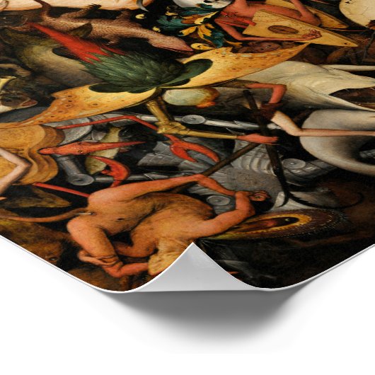 Der Fall der Engel der Rebellen durch Pieter Brueg Poster (Ecke)