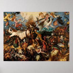 Der Fall der Engel der Rebellen durch Pieter Brueg Poster