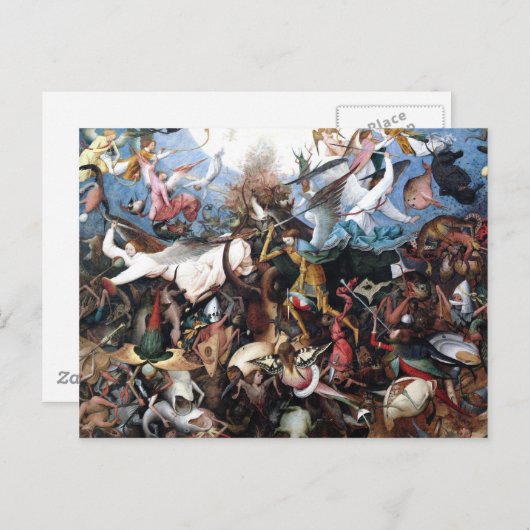 Der Fall der Engel der Rebellen durch Pieter Brueg Postkarte (Vorne/Hinten)