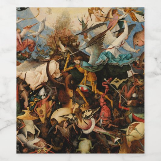 Der Fall der Engel der Rebellen durch Pieter Brueg Weinetikett (Einzelnes Label)