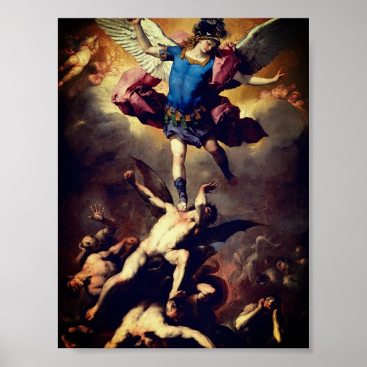 Der Fall der Engel der Rebellen (Luca Giordano) Poster (Vorne)