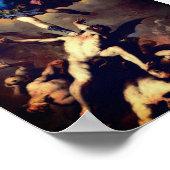 Der Fall der Engel der Rebellen (Luca Giordano) Poster (Ecke)