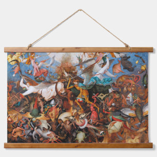 Der Fall der Engel der Rebellen, Pieter Bruegel Wandteppich Mit Holzrahmen