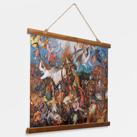 Der Fall der Engel der Rebellen, Pieter Bruegel Wandteppich Mit Holzrahmen (Gewinkelt)