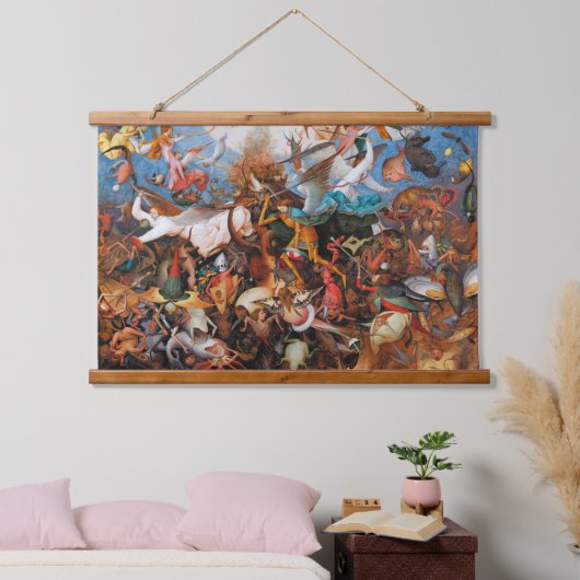 Der Fall der Engel der Rebellen, Pieter Bruegel Wandteppich Mit Holzrahmen (Schlafzimmer)