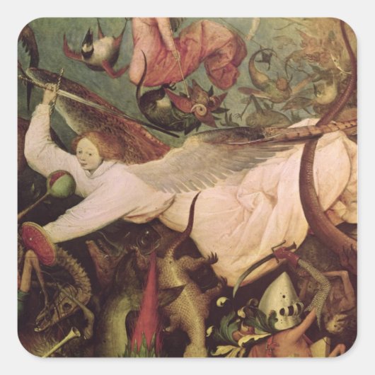 Der Fall der Engel der Rebellen Quadratischer Aufkleber (Vorderseite)