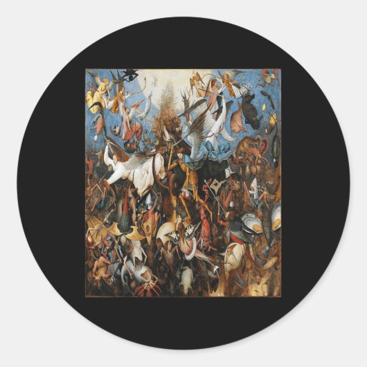 Der Fall der Engel der Rebellen Runder Aufkleber (Vorderseite)