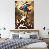 Der Fall der Engel der Rebellen von Luca Giordano Leinwanddruck (Insitu (Schlafzimmer))