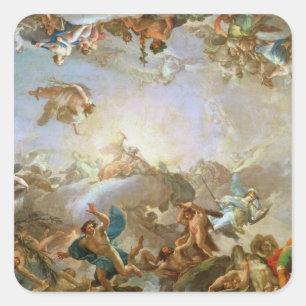 Der Fall der Giganten, die Olympus anfing, 1764 (o Quadratischer Aufkleber