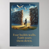 Der Fall der Mauern gelassen Poster (Vorne)