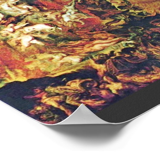 Der Fall der Verdammten durch Rubens Peter Paul Poster (Ecke)