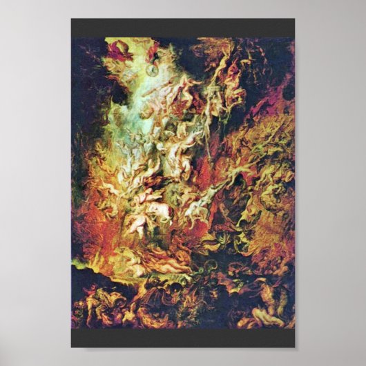 Der Fall der Verdammten durch Rubens Peter Paul Poster (Vorne)