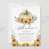 Der Fall des Brautparty des Sonnenblumenpumpenfall Einladung (Vorderseite)