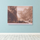 Der Fall des Clyde, graviert von Charles Turner Leinwanddruck (Insitu (Holzboden))