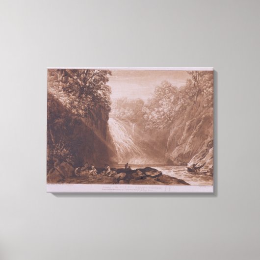Der Fall des Clyde, graviert von Charles Turner Leinwanddruck (Vorderseite)