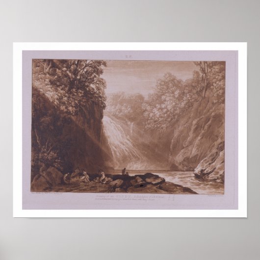 Der Fall des Clyde, graviert von Charles Turner Poster (Vorne)